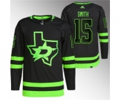 Men's Dallas Stars #15 Craig Smith Black Stitched Jersey