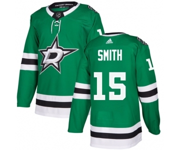 Men's Dallas Stars #15 Craig Smith Green Stitched Jersey