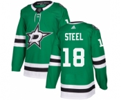 Men's Dallas Stars #18 Sam Steel Green Stitched Jersey