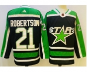 Men's Dallas Stars #21 Jason Robertson Black 2022 Reverse Retro Authentic Jersey