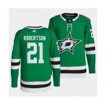 Men's Dallas Stars #21 Jason Robertson Green Stitched Jersey