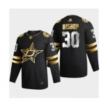 Men's Dallas Stars #30 Ben Bishop Black Golden Edition Limited Stitched Hockey Jersey