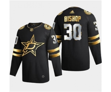 Men's Dallas Stars #30 Ben Bishop Black Golden Edition Limited Stitched Hockey Jersey