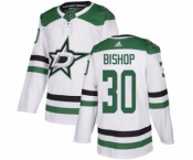 Men's Dallas Stars #30 Ben Bishop White Road Stitched Hockey Jersey