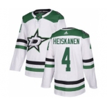 Men's Dallas Stars #4 Miro Heiskanen White Road Stitched Hockey Jersey