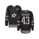 Men's Dallas Stars #43 Valeri Nichushkin Black 1917-2017 100th Anniversary Stitched NHL Jersey