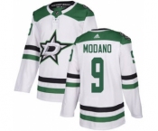 Men's Dallas Stars #9 Mike Modano White Road Stitched Hockey Jersey