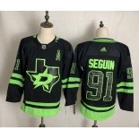 Men's Dallas Stars #91 Tyler Seguin Authentic Black 2020 New Hockey Jersey