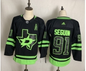 Men's Dallas Stars #91 Tyler Seguin Authentic Black 2020 New Hockey Jersey