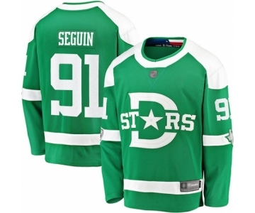 Men's Dallas Stars #91 Tyler Seguin Authentic Green 2020 Winter Classic Fanatics Branded Breakaway Hockey Jersey