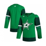 Men's Dallas Stars Blank 2020 St. Patrick's Day Stitched Hockey Jersey Green