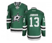 Men's Reebok Dallas Stars #13 Mattias Janmark Authentic Green Home NHL Jersey