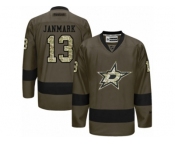 Men's Reebok Dallas Stars #13 Mattias Janmark Authentic Green Salute to Service NHL Jersey