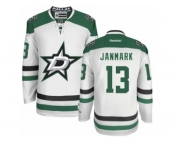 Men's Reebok Dallas Stars #13 Mattias Janmark Authentic White Away NHL Jersey