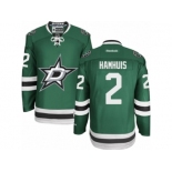 Men's Reebok Dallas Stars #2 Dan Hamhuis Authentic Green Home NHL Jersey