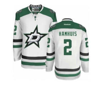 Men's Reebok Dallas Stars #2 Dan Hamhuis Authentic White Away NHL Jersey