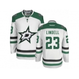 Men's Reebok Dallas Stars #23 Esa Lindell Authentic White Away NHL Jersey