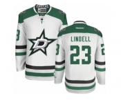 Men's Reebok Dallas Stars #23 Esa Lindell Authentic White Away NHL Jersey