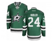 Men's Reebok Dallas Stars #24 Jiri Hudler Authentic Green Home NHL Jersey