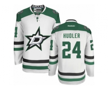 Men's Reebok Dallas Stars #24 Jiri Hudler Authentic White Away NHL Jersey