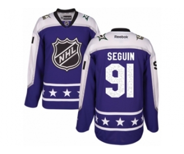 Men's Reebok Dallas Stars #91 Tyler Seguin Authentic Purple Central Division 2017 All-Star NHL Jersey