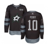 Men's Stars #10 Corey Perry Black 1917-2017 100th Anniversary Stitched Hockey Jersey