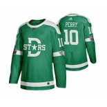 Men's Stars #10 Corey Perry Green Authentic 2020 Winter Classic Stitched Hockey Jersey