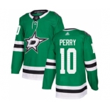 Men's Stars #10 Corey Perry Green Home Stitched Hockey Jersey