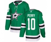 Men's Stars #10 Corey Perry Green Home Stitched Hockey Jersey