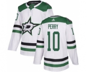 Men's Stars #10 Corey Perry White Road Stitched Hockey Jersey