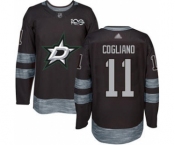 Men's Stars #11 Andrew Cogliano Black 1917-2017 100th Anniversary Stitched Hockey Jersey