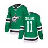 Men's Stars #11 Andrew Cogliano Green Home Stitched Hockey Jersey