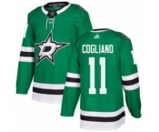 Men's Stars #11 Andrew Cogliano Green Home Stitched Hockey Jersey