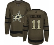 Men's Stars #11 Andrew Cogliano Green Salute to Service Stitched Hockey Jersey