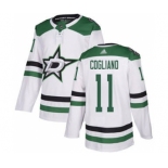 Men's Stars #11 Andrew Cogliano White Road Stitched Hockey Jersey