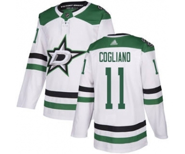 Men's Stars #11 Andrew Cogliano White Road Stitched Hockey Jersey