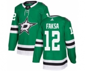 Men's Stars #12 Radek Faksa Green Home Authentic Stitched Hockey Jersey