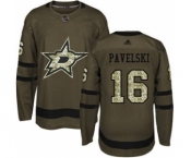 Men's Stars #16 Joe Pavelski Green Salute to Service Stitched Hockey Jersey