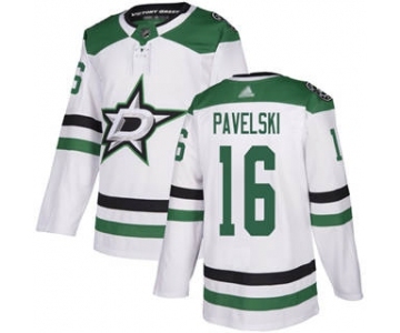 Men's Stars #16 Joe Pavelski White Road Stitched Hockey Jersey