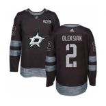 Men's Stars #2 Jamie Oleksiak Black 1917-2017 100th Anniversary Stitched Hockey Jersey