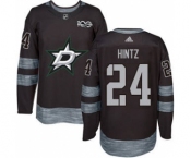 Men's Stars #24 Roope Hintz Black 1917-2017 100th Anniversary Stitched Hockey Jersey