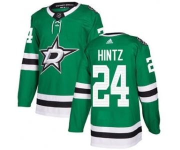 Men's Stars #24 Roope Hintz Green Home Authentic Stitched Hockey Jersey