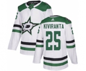 Men's Stars #25 Joel Kiviranta White Road Authentic Stitched Hockey Jersey