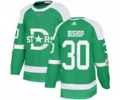 Men's Stars #30 Ben Bishop Green Authentic 2020 Winter Classic Stitched Hockey Jersey