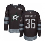 Men's Stars #36 Mats Zuccarello Black 1917-2017 100th Anniversary Stitched Hockey Jersey