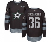 Men's Stars #36 Mats Zuccarello Black 1917-2017 100th Anniversary Stitched Hockey Jersey