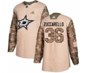 Men's Stars #36 Mats Zuccarello Camo 2017 Veterans Day Stitched Hockey Jersey