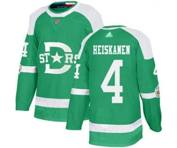 Men's Stars #4 Miro Heiskanen Green Authentic 2020 Winter Classic Stitched Hockey Jersey