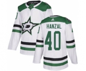 Men's Stars #40 Martin Hanzal White Road Authentic Stitched Hockey Jersey