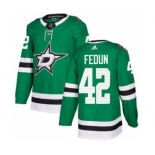 Men's Stars #42 Taylor Fedun Green Home Authentic Stitched Hockey Jersey